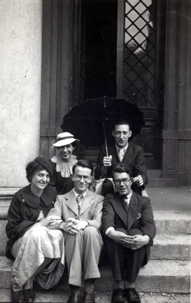 Facult des Lettres de Lyon, 1934 : Irne, Pierre, Jean Sermonnat ; Jacqueline Achard, Maurice Bertheux